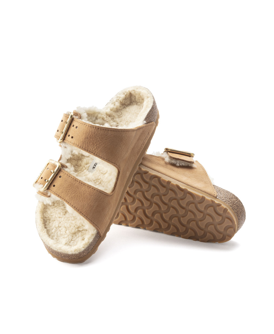 Birkenstock Double-button Slippers In Nude