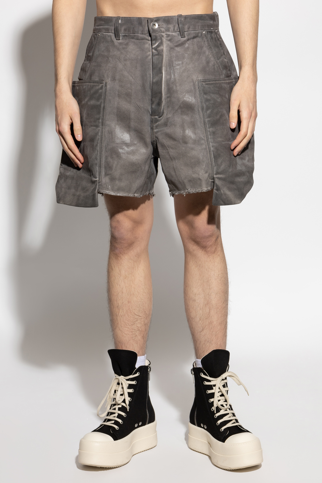 Rick Owens Drkshdw Belt-loop Shorts In Black
