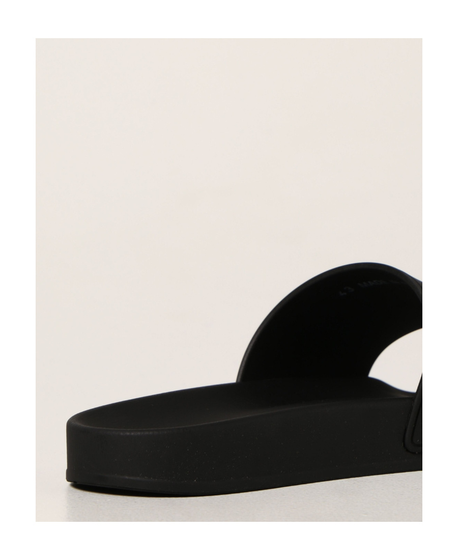 Dsquared2 Logo-print Open-toe Slides In Black