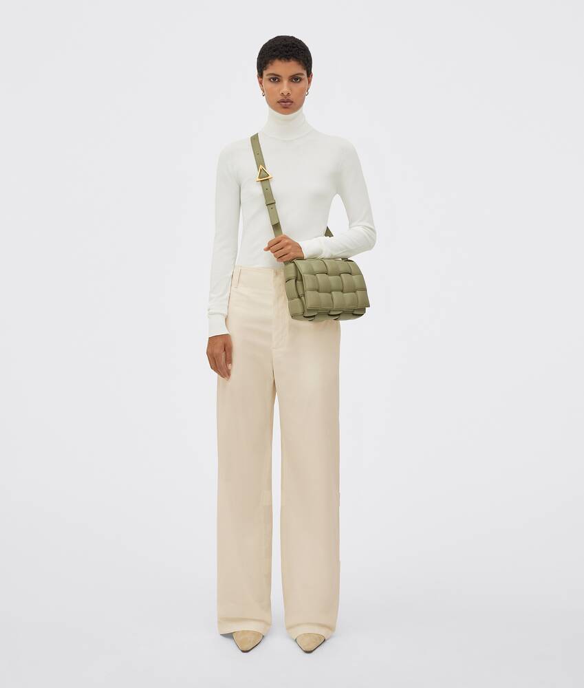 Bottega Veneta Padded Cassette Shoulder Bag In Nude