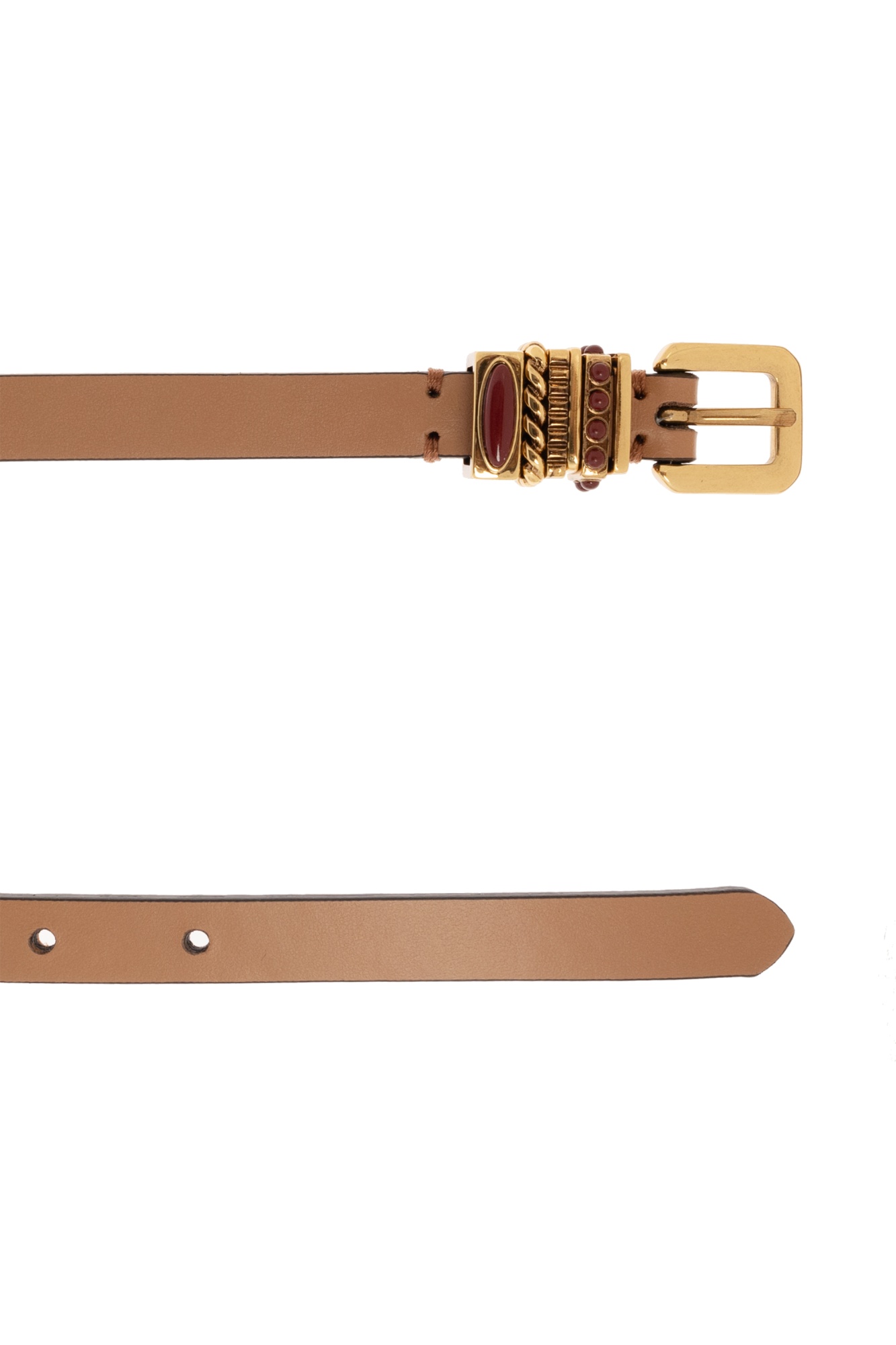 Etro Double-wrap Prong Buckle Belt In Brown