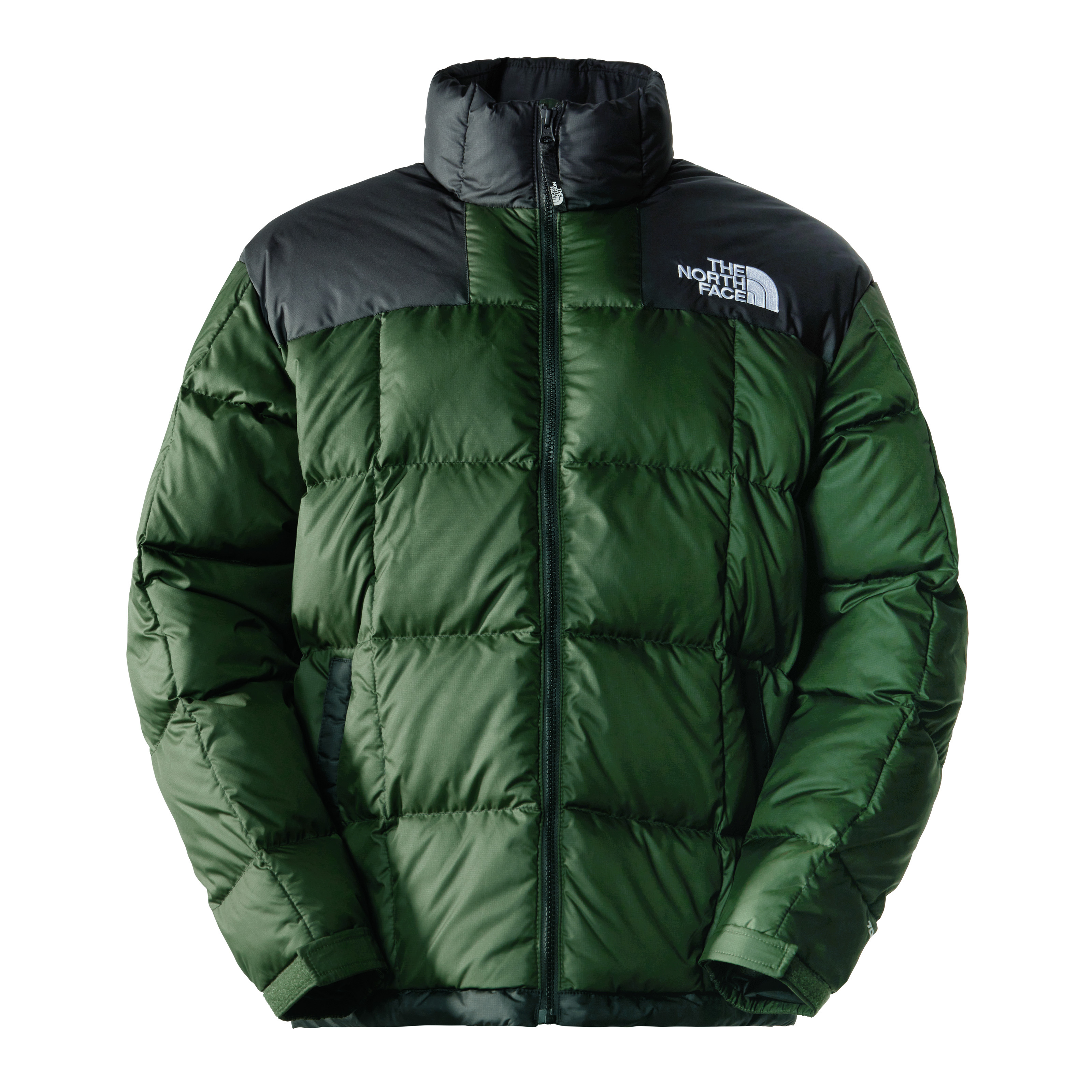 The North Face High-neck Zipped Logo Padded Jacket In Green