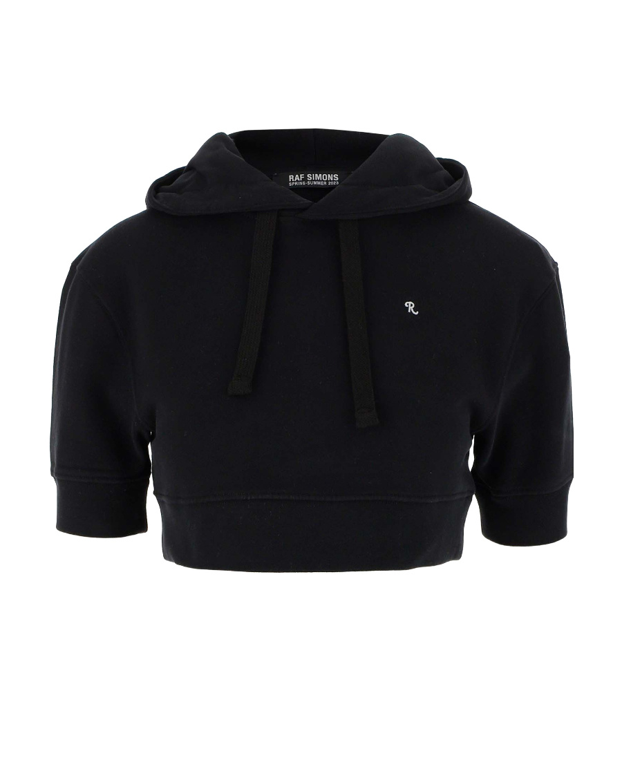 RAF SIMONS RAF SIMONS DRAWSTRING CROPPED HOODIE
