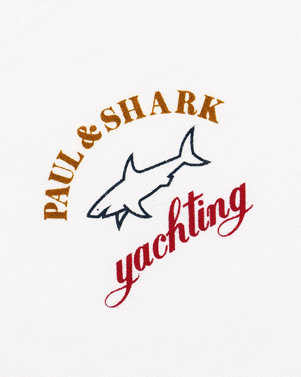 Shop Paul & Shark Logo Round-neck T-shirt In White