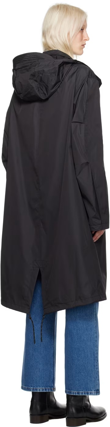Apc Hooded Long-sleeved Windbreaker In Black