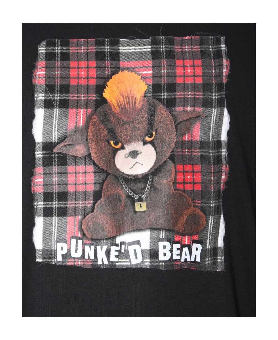 Neil Barrett Funke'd Bear Printed Short Sleeved T-shirt In Black