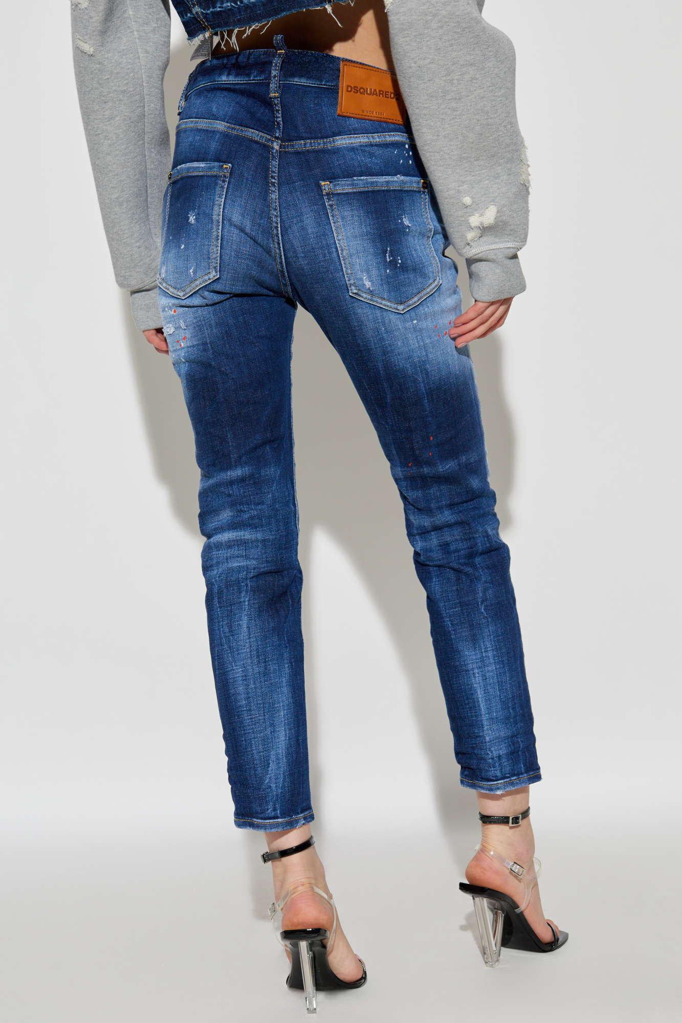 Shop Dsquared2 Whiskering-effect Skinny Jeans