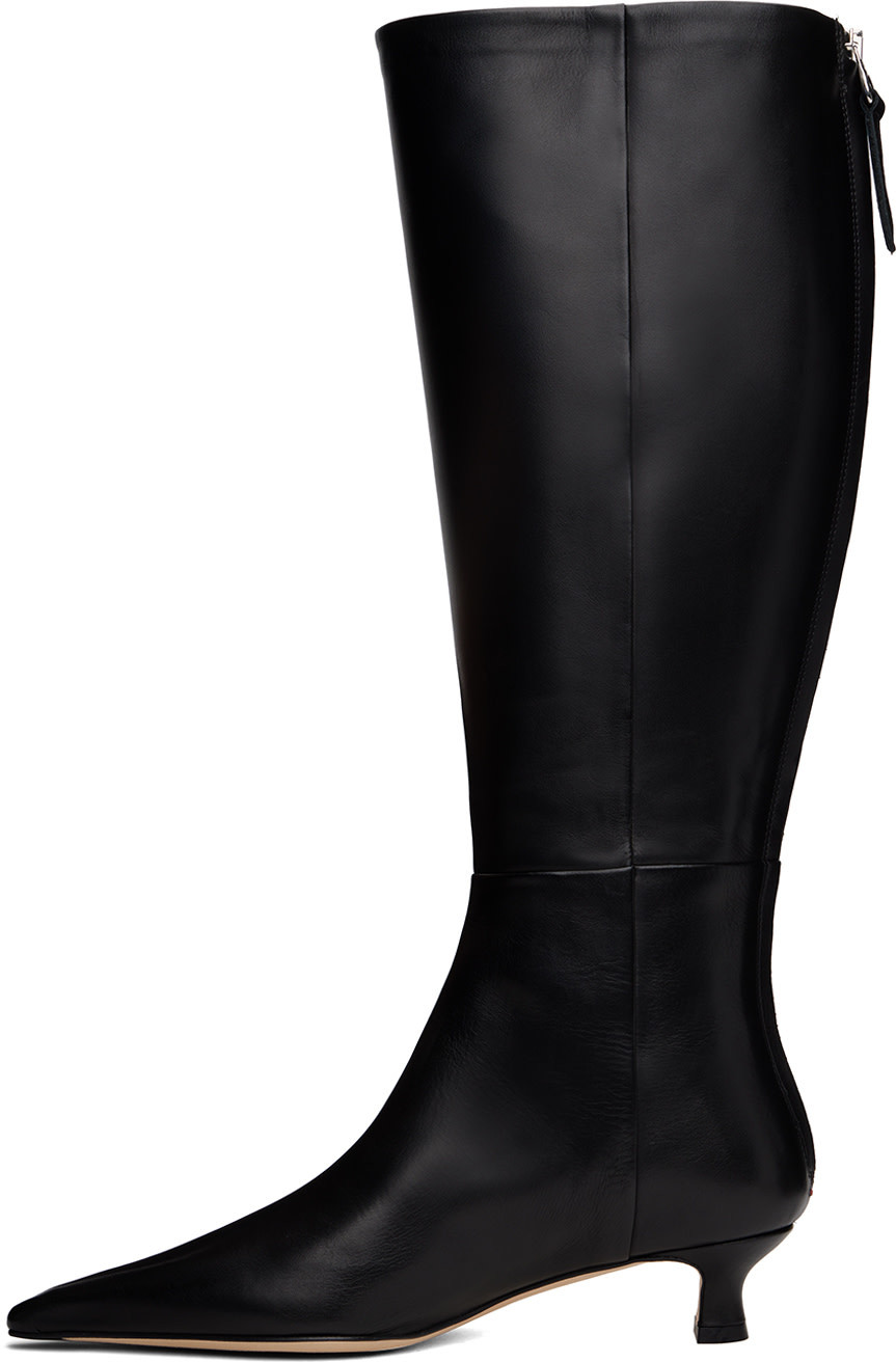 Aeyde Zazie Suede Knee Boots In Black