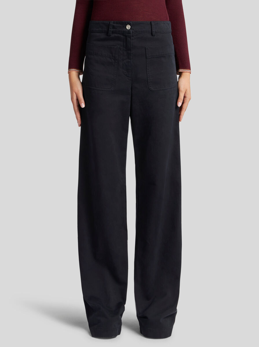 Etro Plain-coloured Wide-leg Trousers