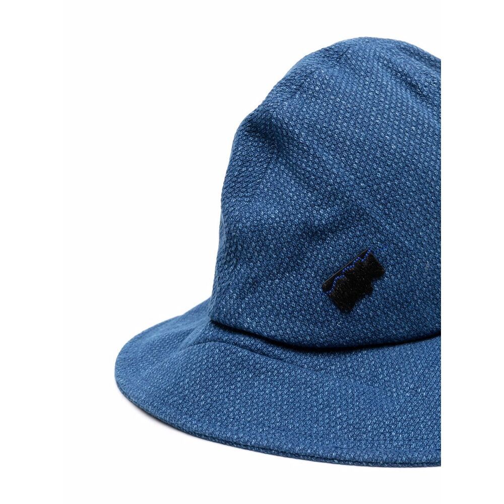 Ader Error Logo-patch Cotton Bucket Hat In Blue