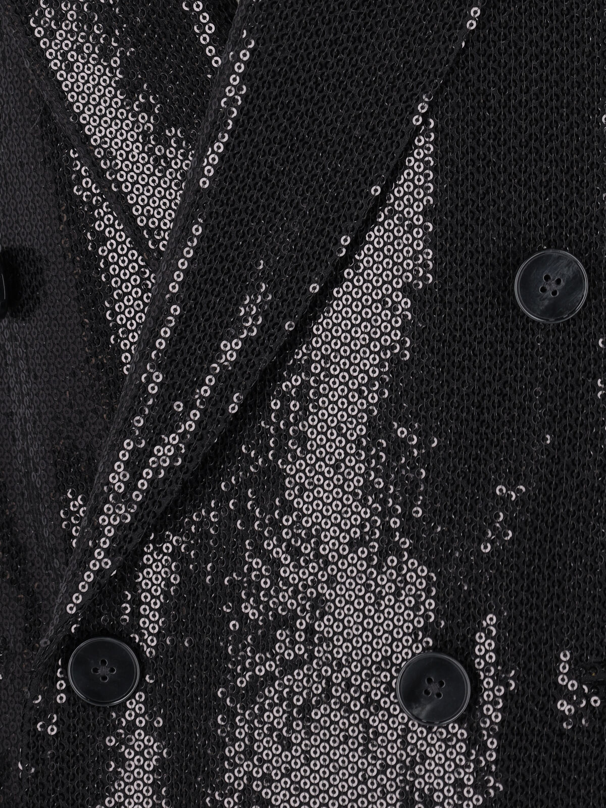 Lardini Double-breasted Sequin Blazer In Black