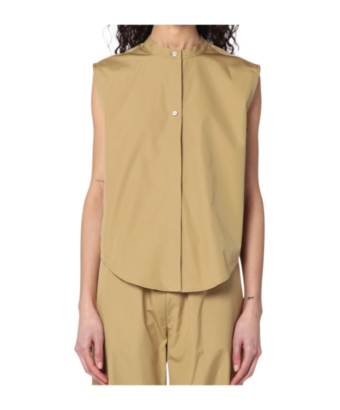 Shop Loulou Studio Hale Shirt In Beige