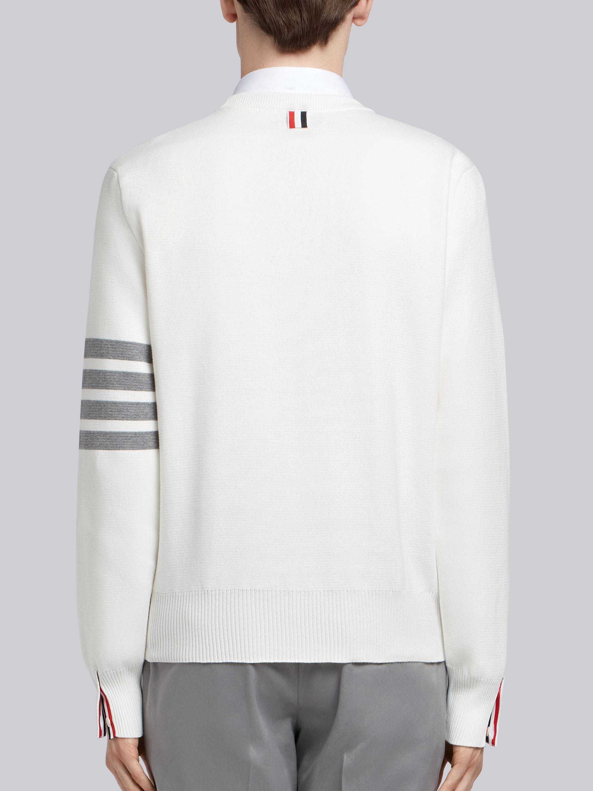 THOM BROWNE THOM BROWNE 4-BAR CREWNECK KNIT JUMPER