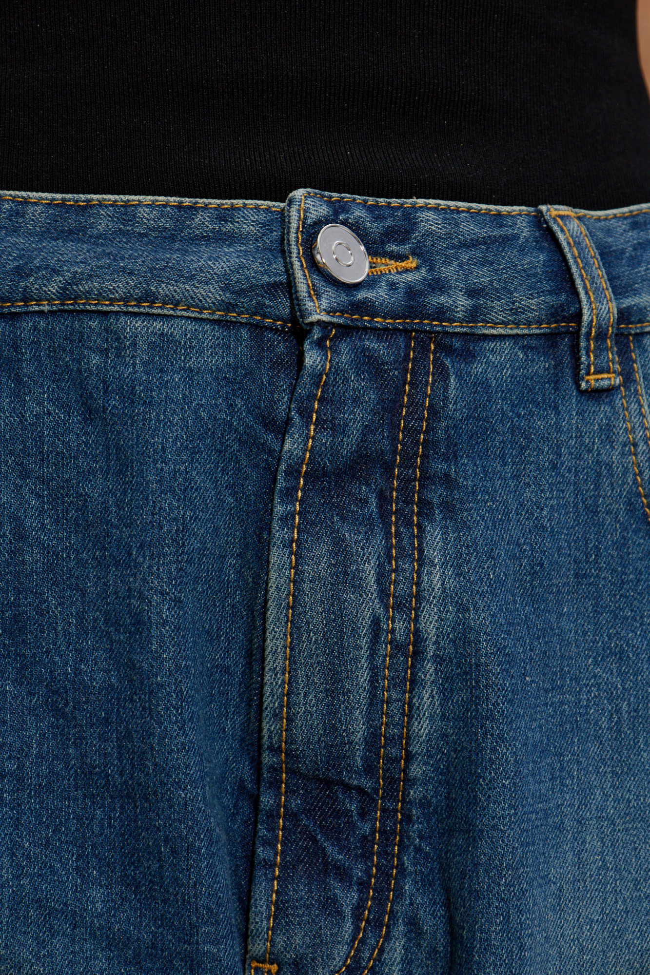 Alaïa High-rise Jersey-trimmed Straight Jeans In Blue