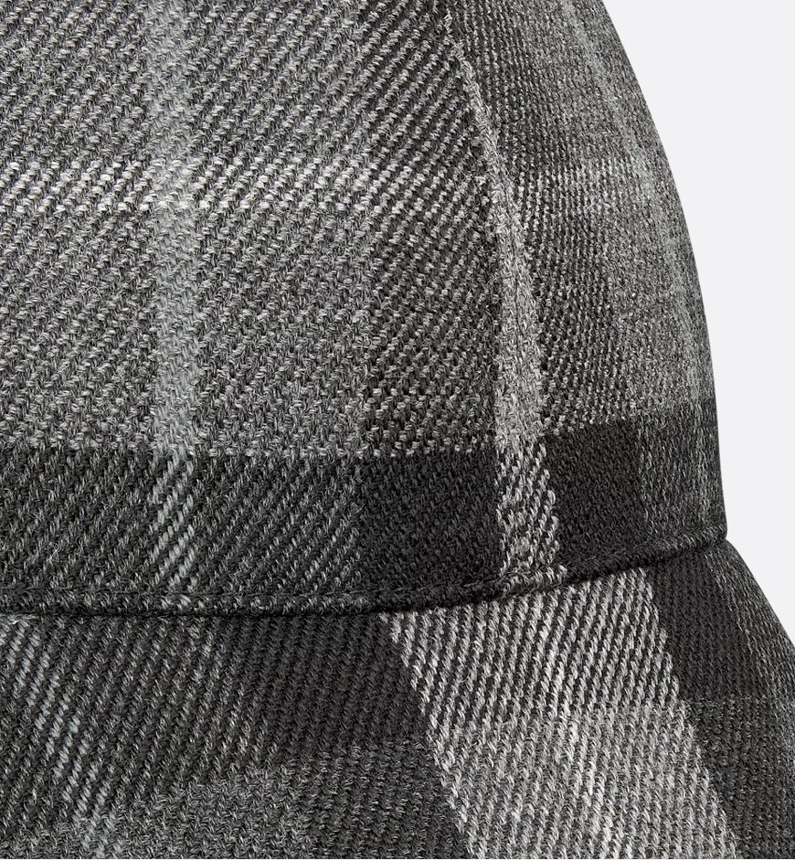 Dior D-tulipe Check'n' Large-brim Reversible Cloche In Black