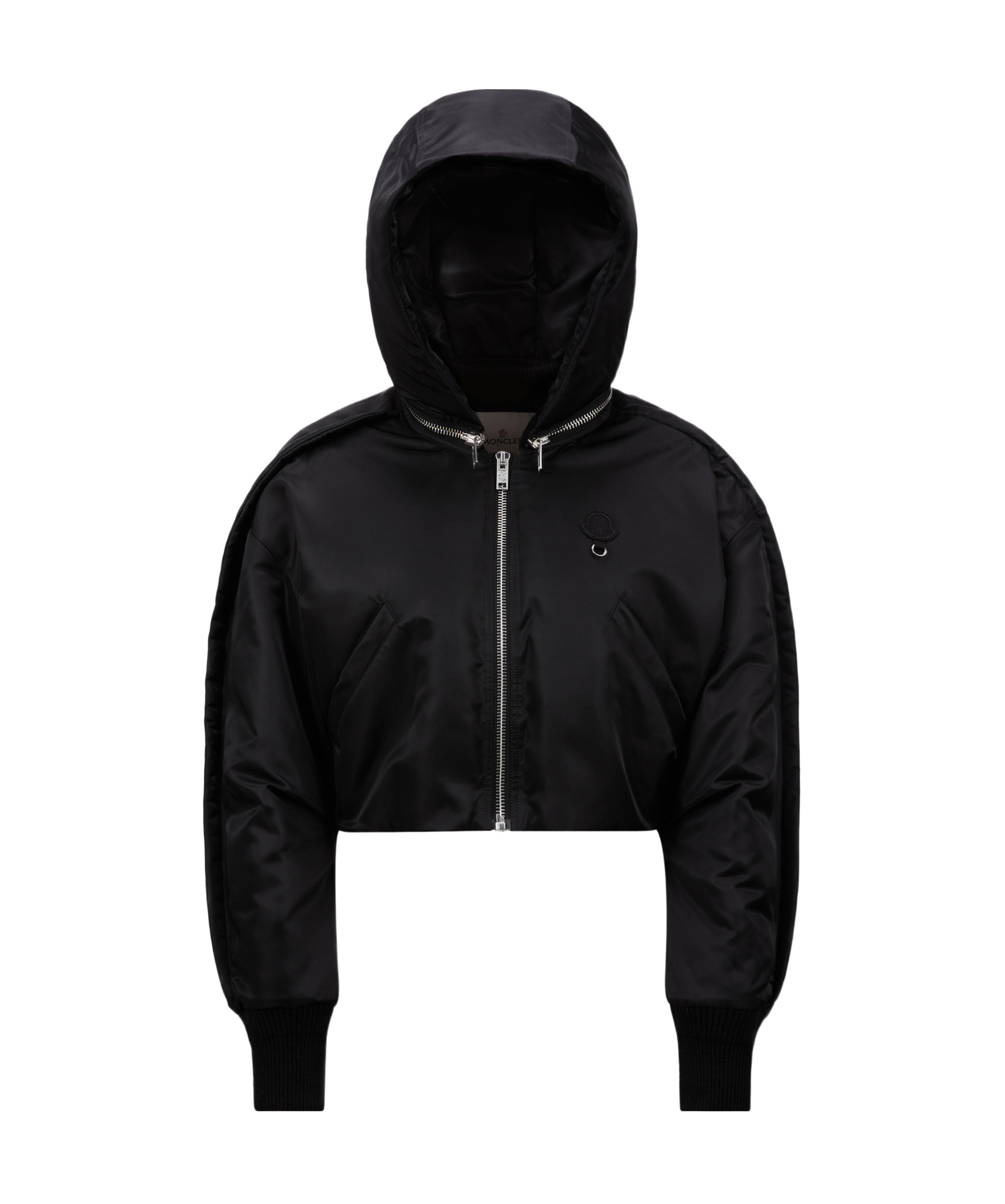 Moncler X Willow Smith Malek Hooded Short Down Jacket In Black