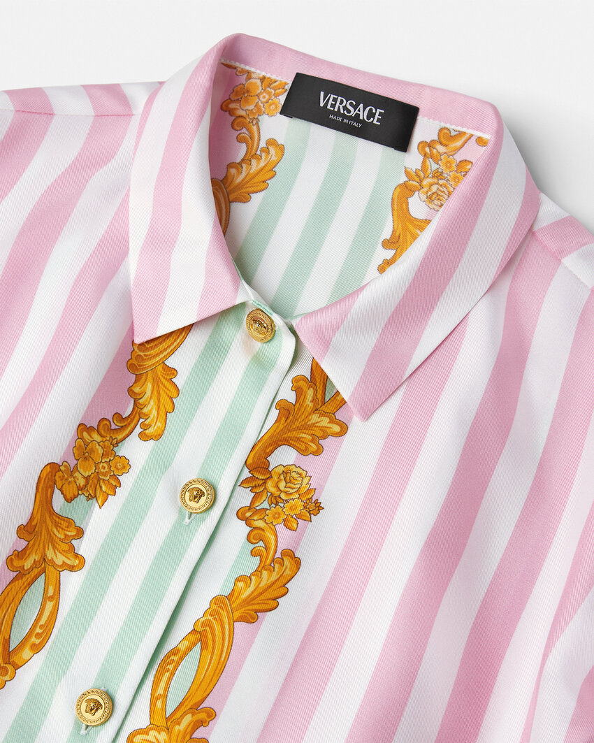 Versace Patterned Shirt In Pink