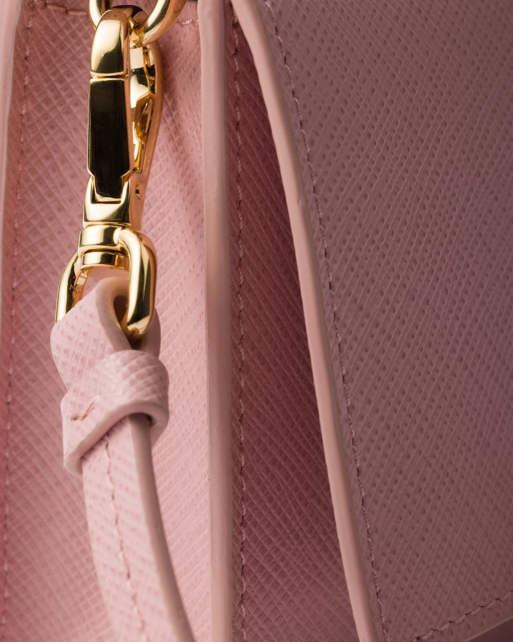 Prada Mini Bag Aus Saffiano-leder In Pink