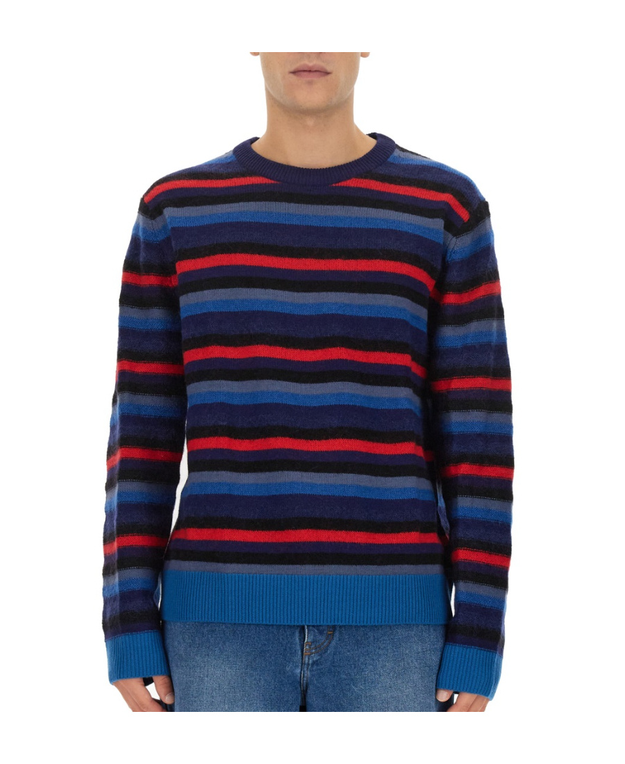 PAUL SMITH CREW-NECK STRIPE-PATTERN JUMPER