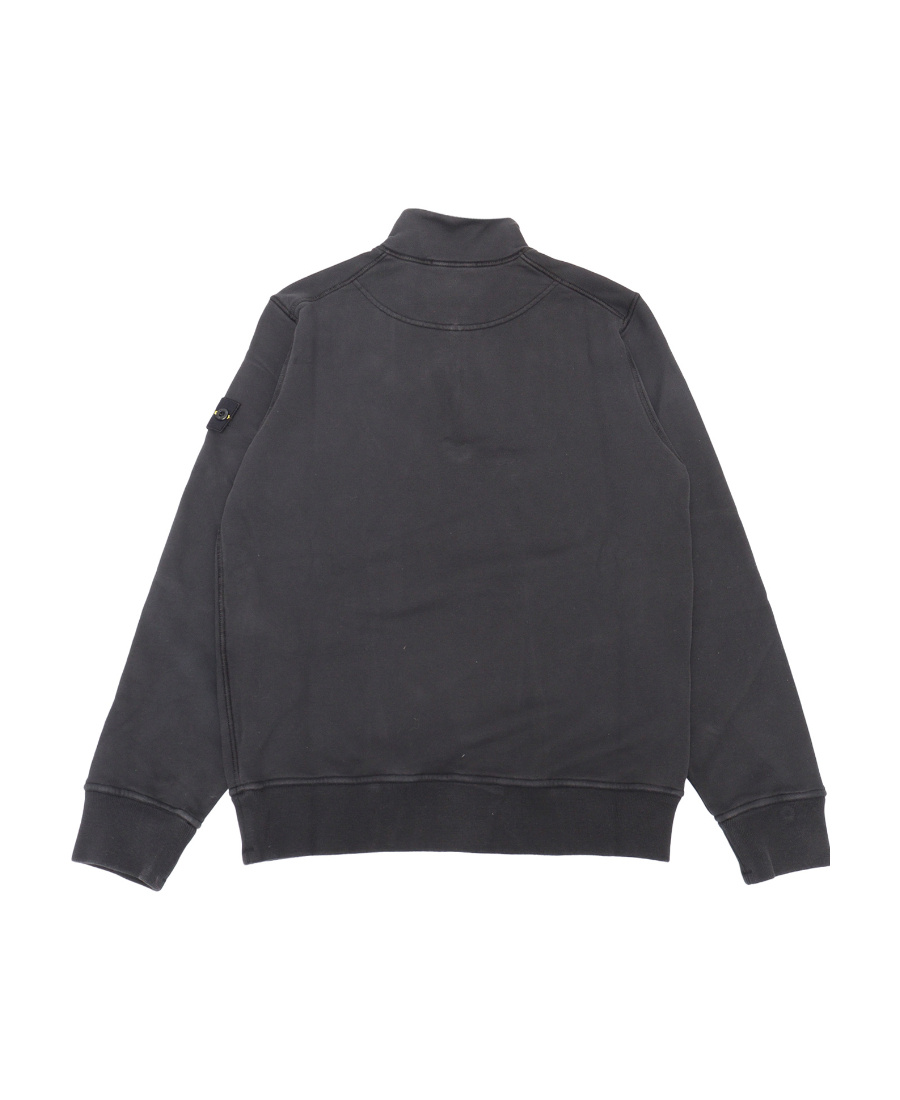 Stone Island Compass-motif Cotton Sweatshirt In Black