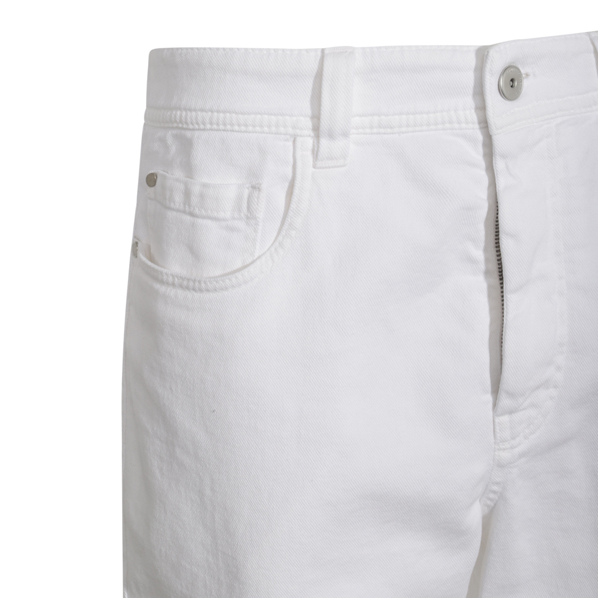 Brunello Cucinelli Belt-loop Jeans In White