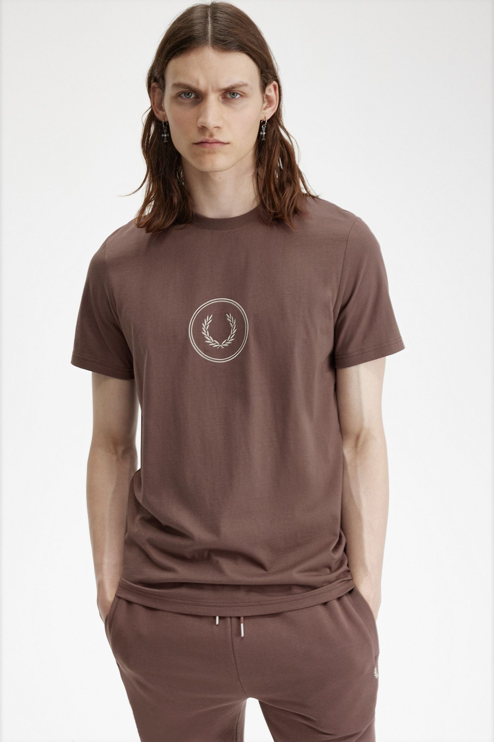 Fred Perry Logo T-shirt In Red