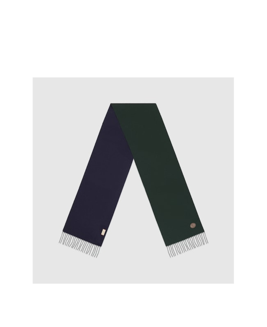 Gucci Two-tone Reversible Cashmere Scarf In Black