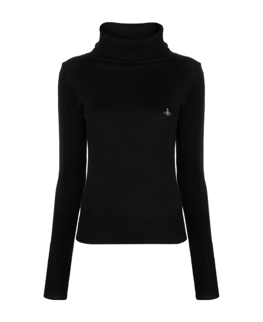 Vivienne Westwood Giulia Virgin Wool Turtleneck Sweater In Black