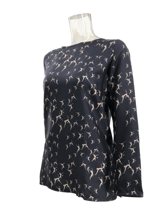 Max Mara Round-neck Blouse In Black