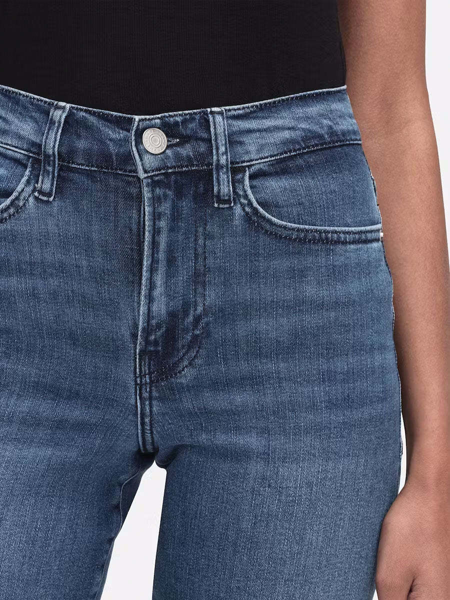 Shop Frame Le Slim Wide Leg Jeans In Blue