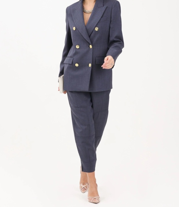 Pinko Belt Loop Casual Pants In Blue