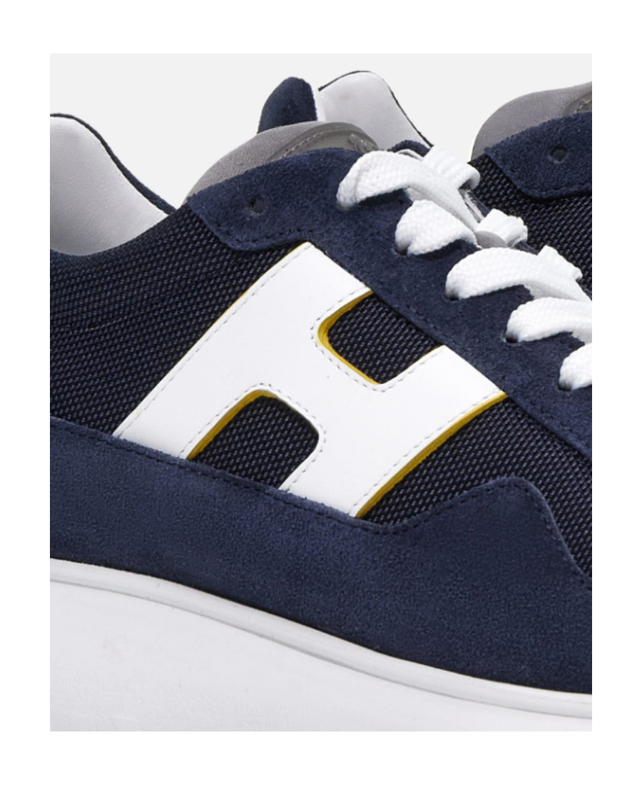Hogan Logo-patch Lace-up Sneakers In Black