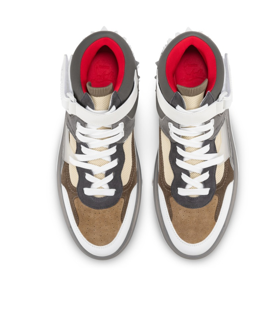 Christian Louboutin Lace Up High Upper Board Shoes In Gray
