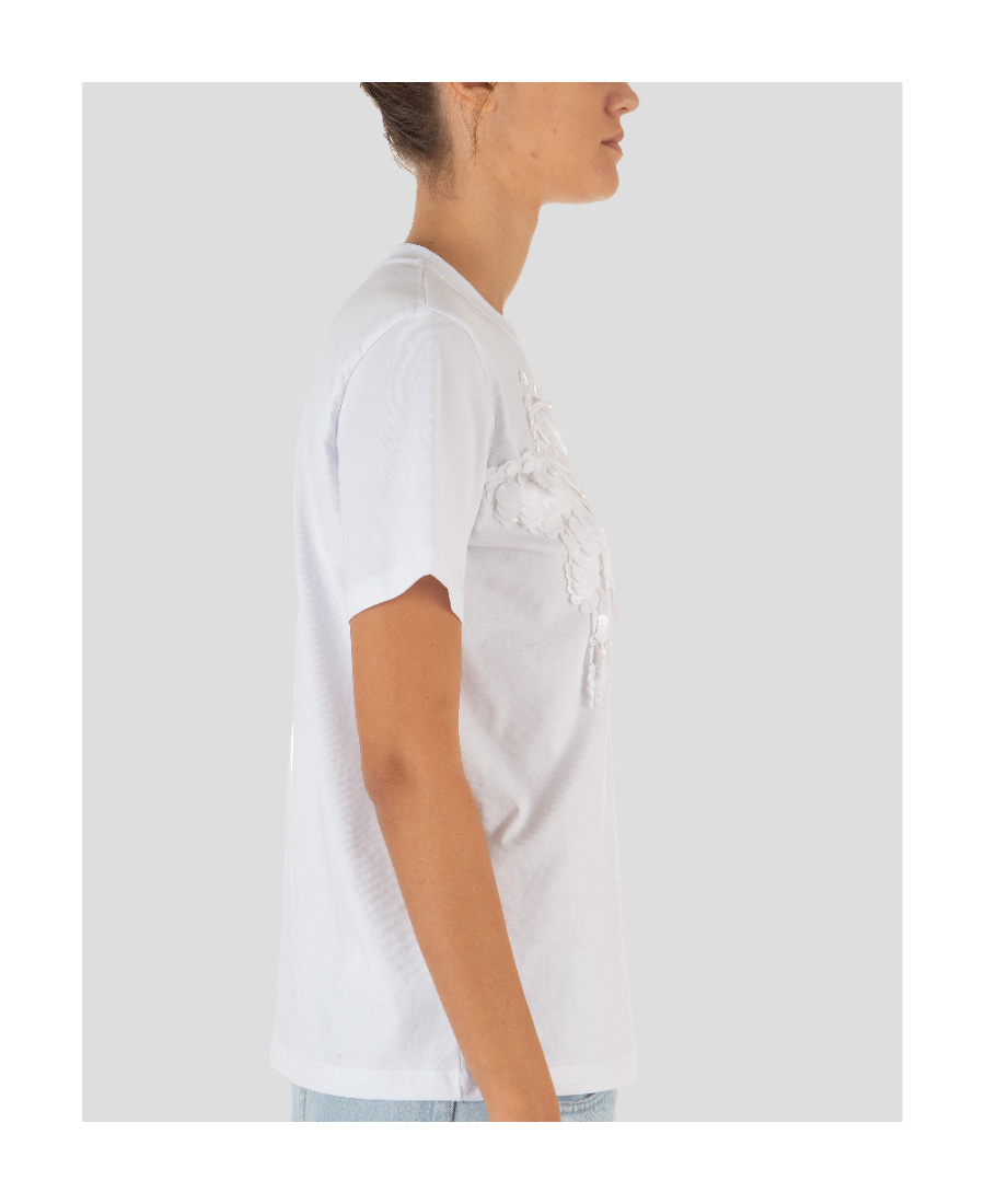 Msgm Logo Short-sleeved T-shirt In White