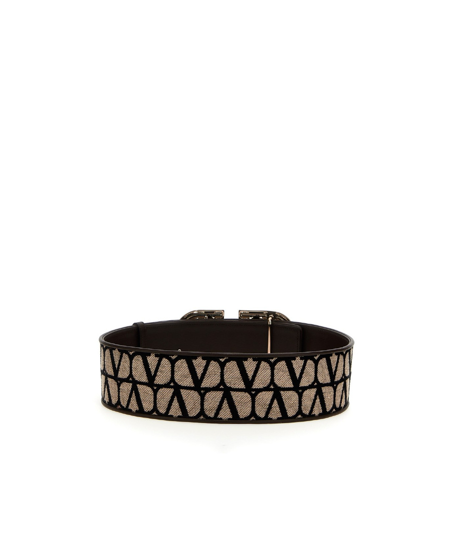 Valentino Toile Iconographe Jacquard Belt In Black