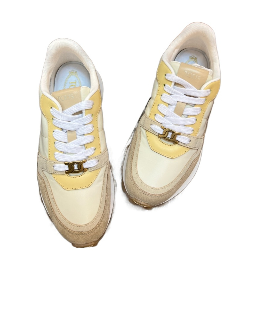 Tod's Logo Logo Low-top Casual Shoes In Nude
