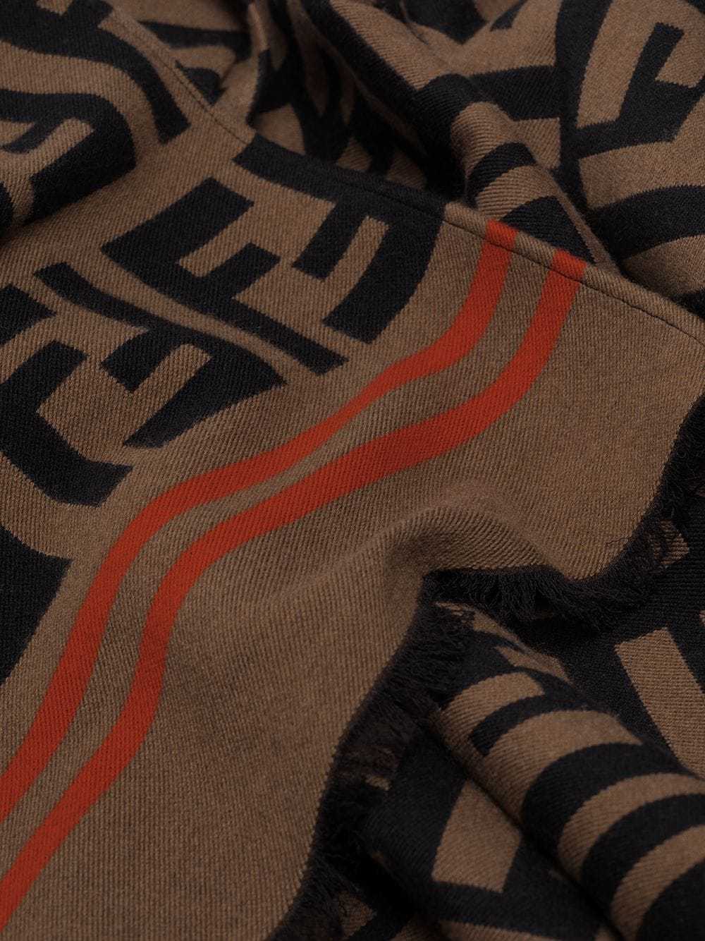 Shop Fendi Multicolor Wool And Silk Poncho In Black