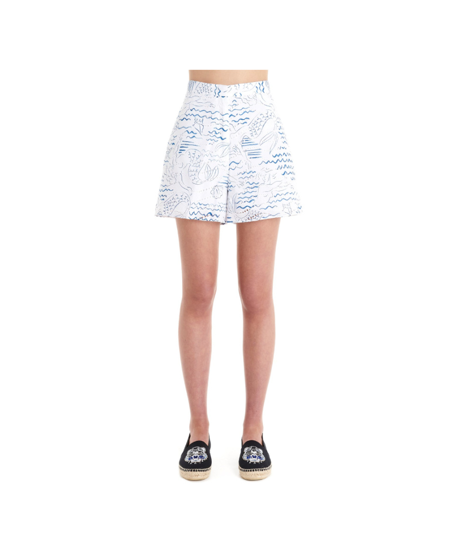 Kenzo Wave Mermaids Short In White