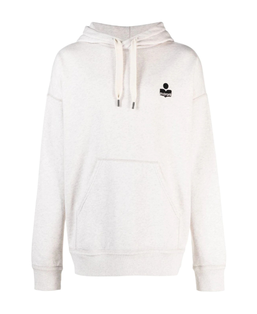 Isabel Marant Malek Embroidered-logo Hoodie In White