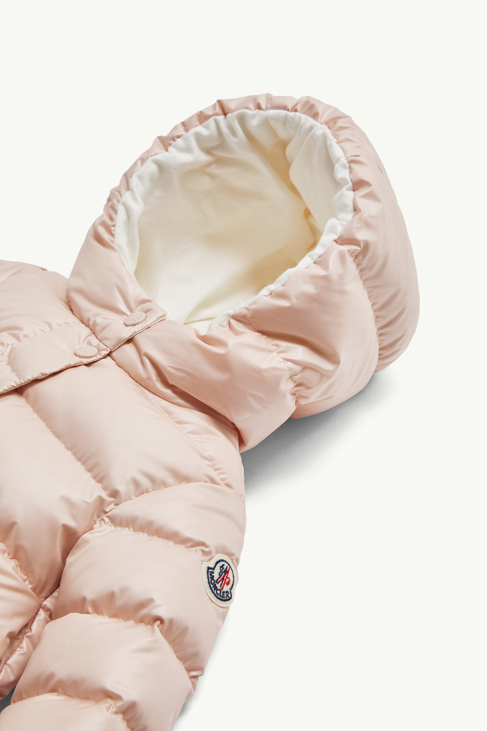 Moncler Long Sleeve Down Jacket In Pink