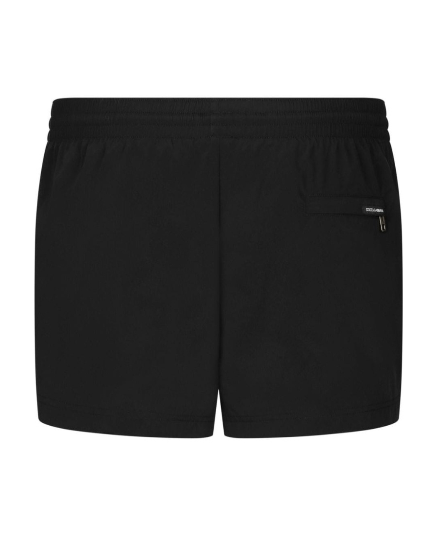 Dolce & Gabbana Drawstring-fastening Swim Shorts In Black