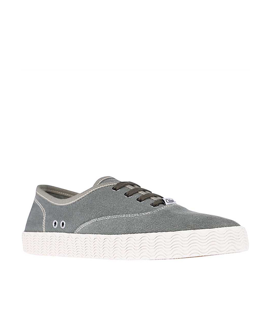Chloé Tie Low-top Casual Shoes In Gray