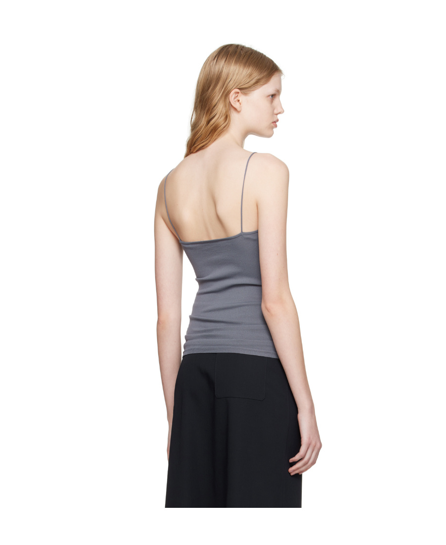 Lemaire Darted Fitted Viscose Tank Top In Nude