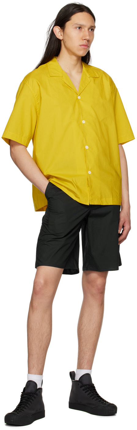 Sunnei Yellow Open Spread Collar Shirt In Yellow