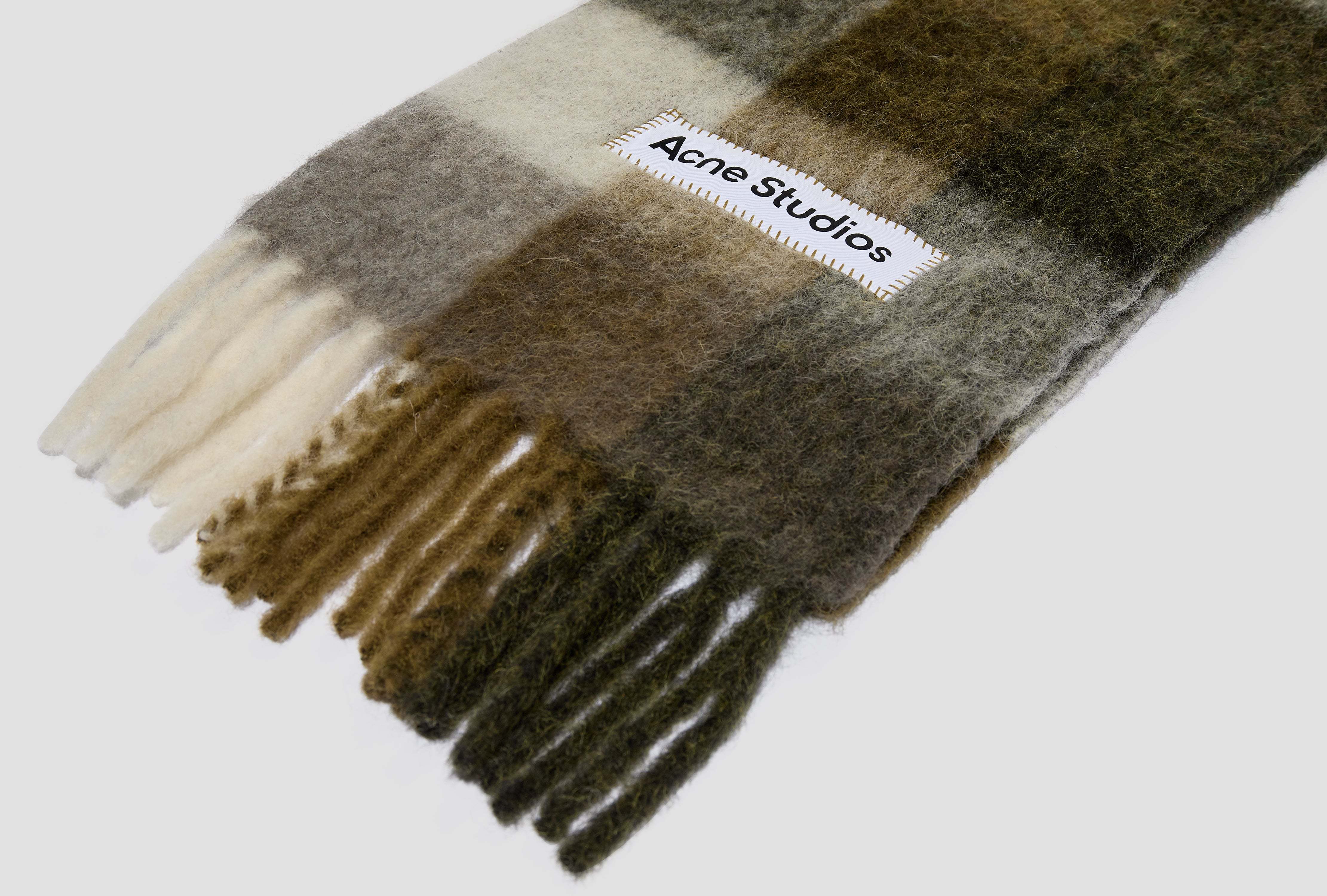 Shop Acne Studios Checkered Scarf In Multicolor