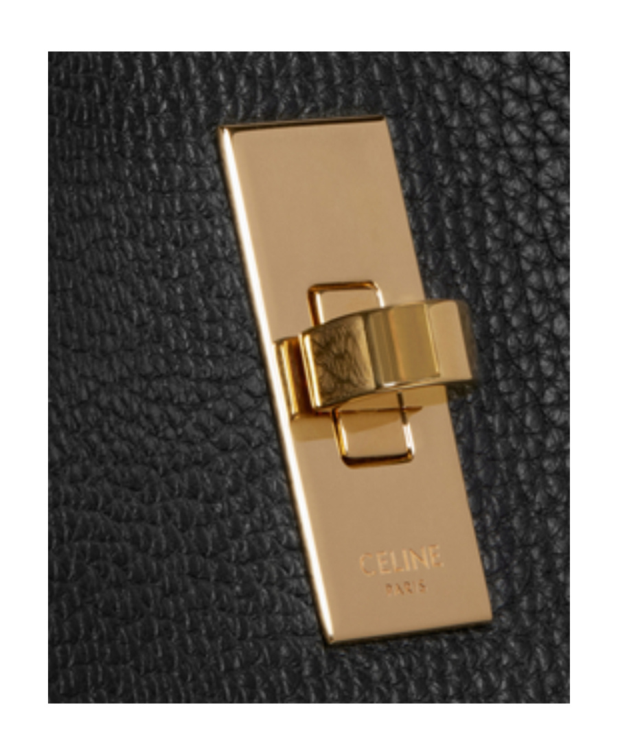 Celine Bucket 16 Bag In Supple Grained Calfskin In Black