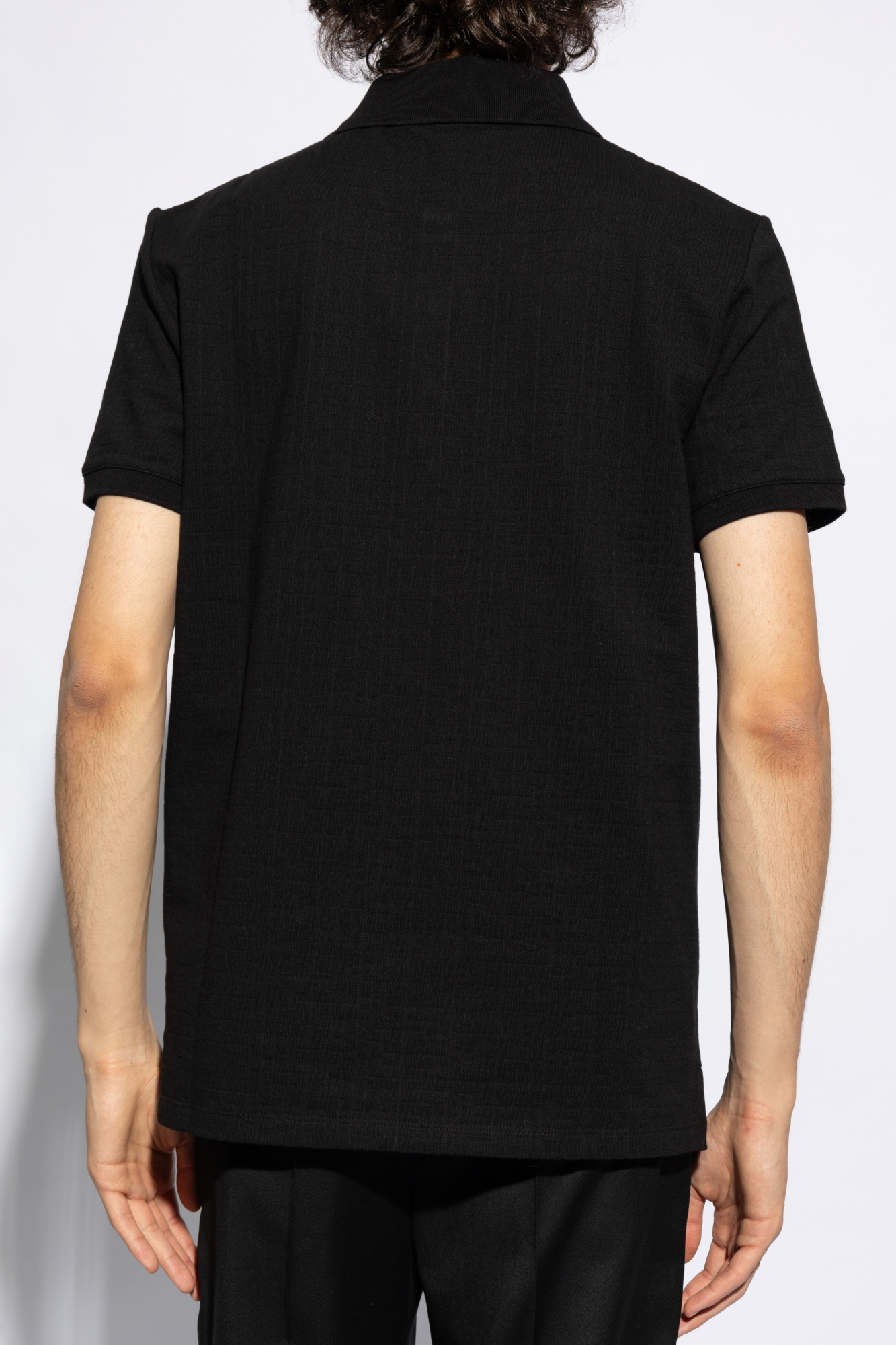 Shop Balmain Short-sleeve Polo Shirt In Black