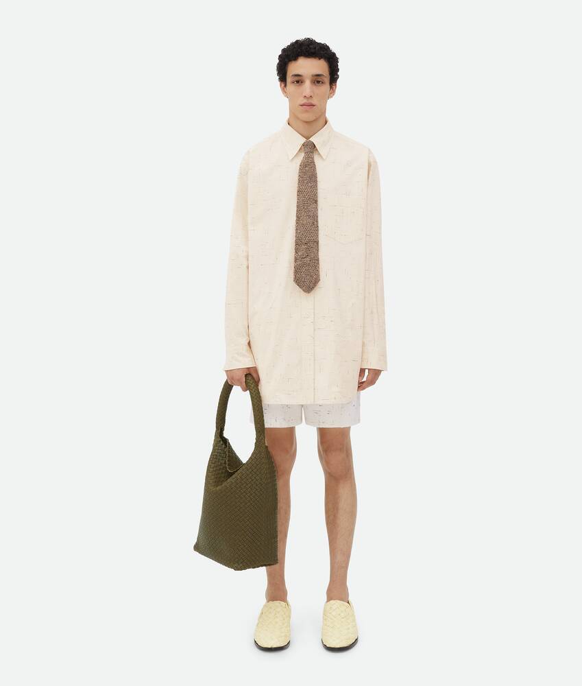 Bottega Veneta Long-sleeved Lapel Shirt In White