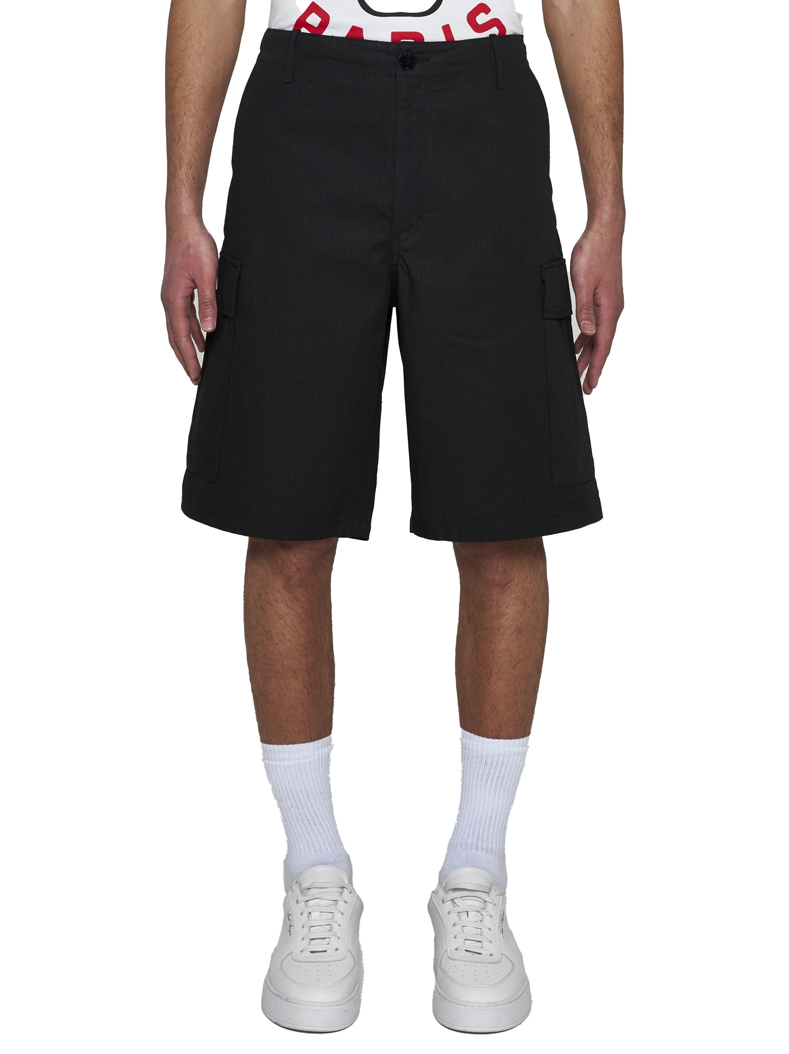 Kenzo Cargo Workwear Shorts In Black