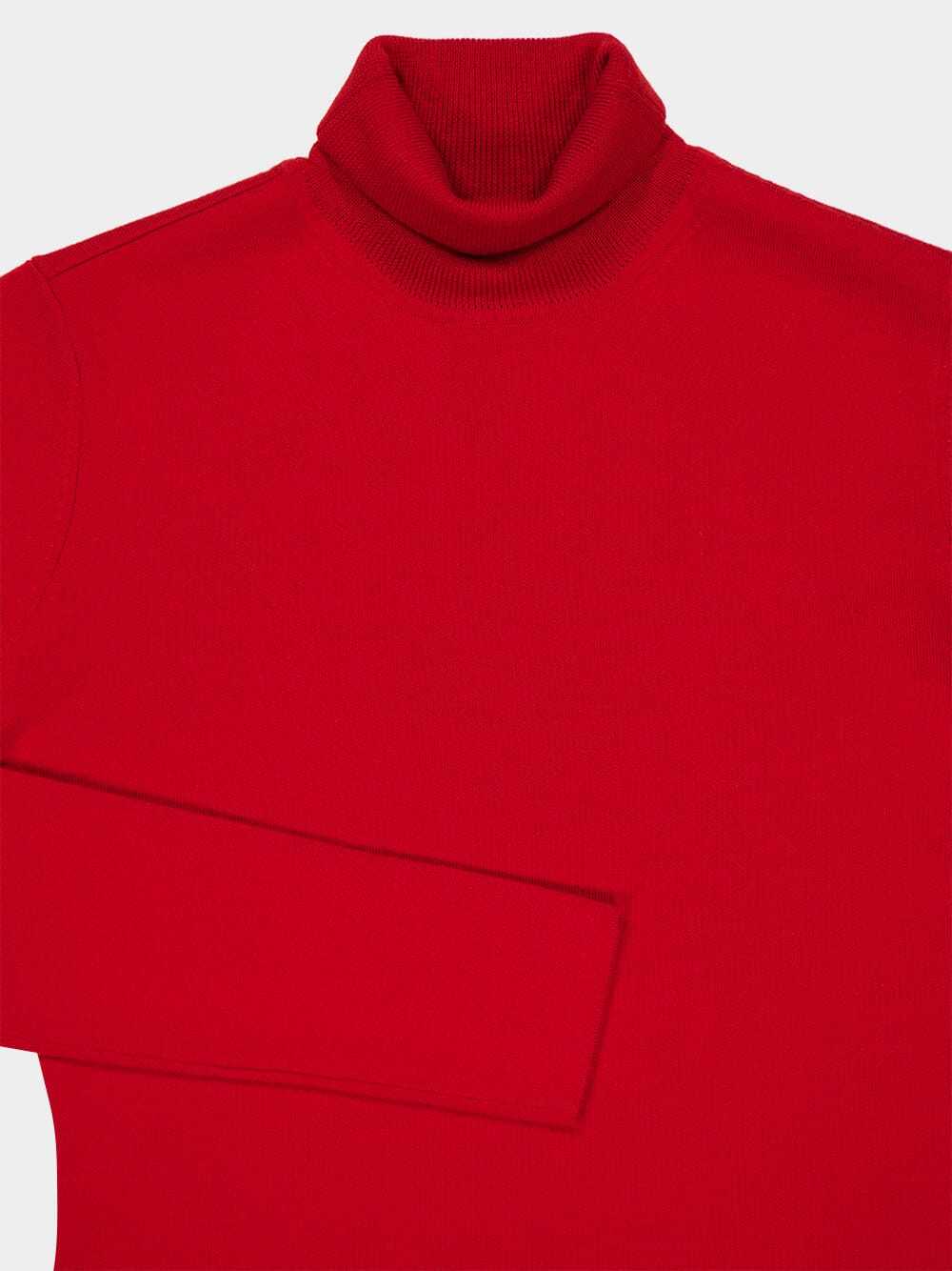 Gabriela Hearst May Knit Turtleneck In Scarlet Red Merino Wool Cashmere In Red